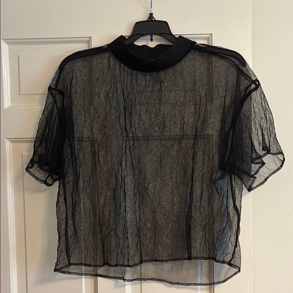 Zara Wrinkled Unlined Top